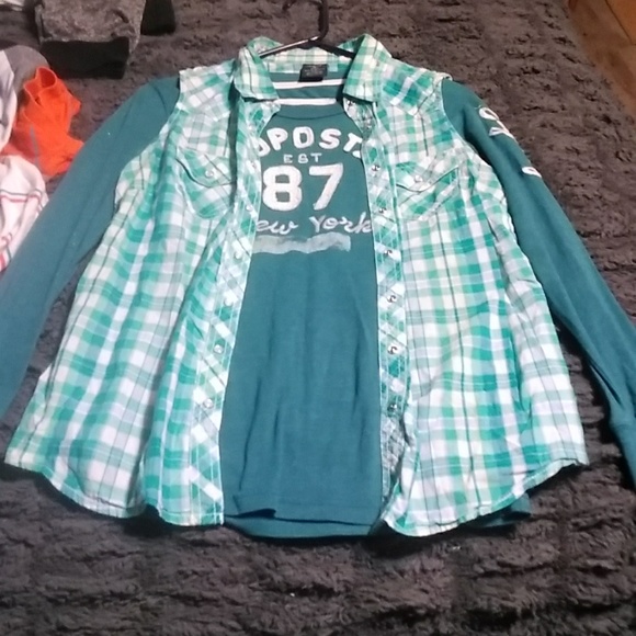 Aeropostale Hunter Green long sleeve shirt - Picture 11 of 11